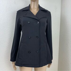 PATAGONIA Black Double Breasted Stretchy Nylon Tailored Blazer Style Jacket 2